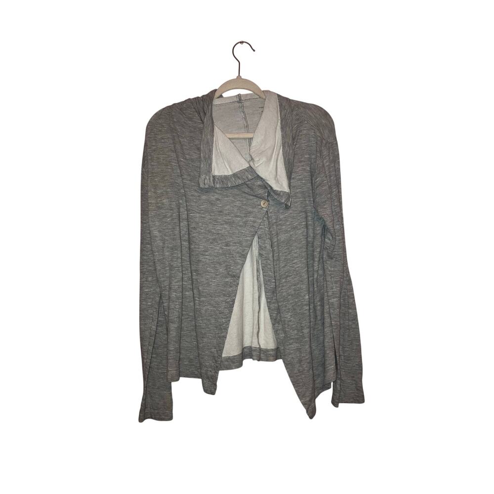 Horny Toad Gray Draped Cardigan Size Medium